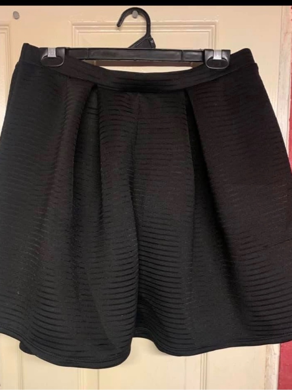 Classic Black Pleated A-Line Skirt